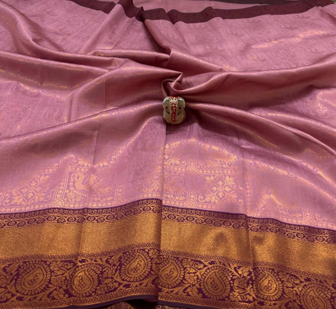 Fusion Pattu Saree With Blouse